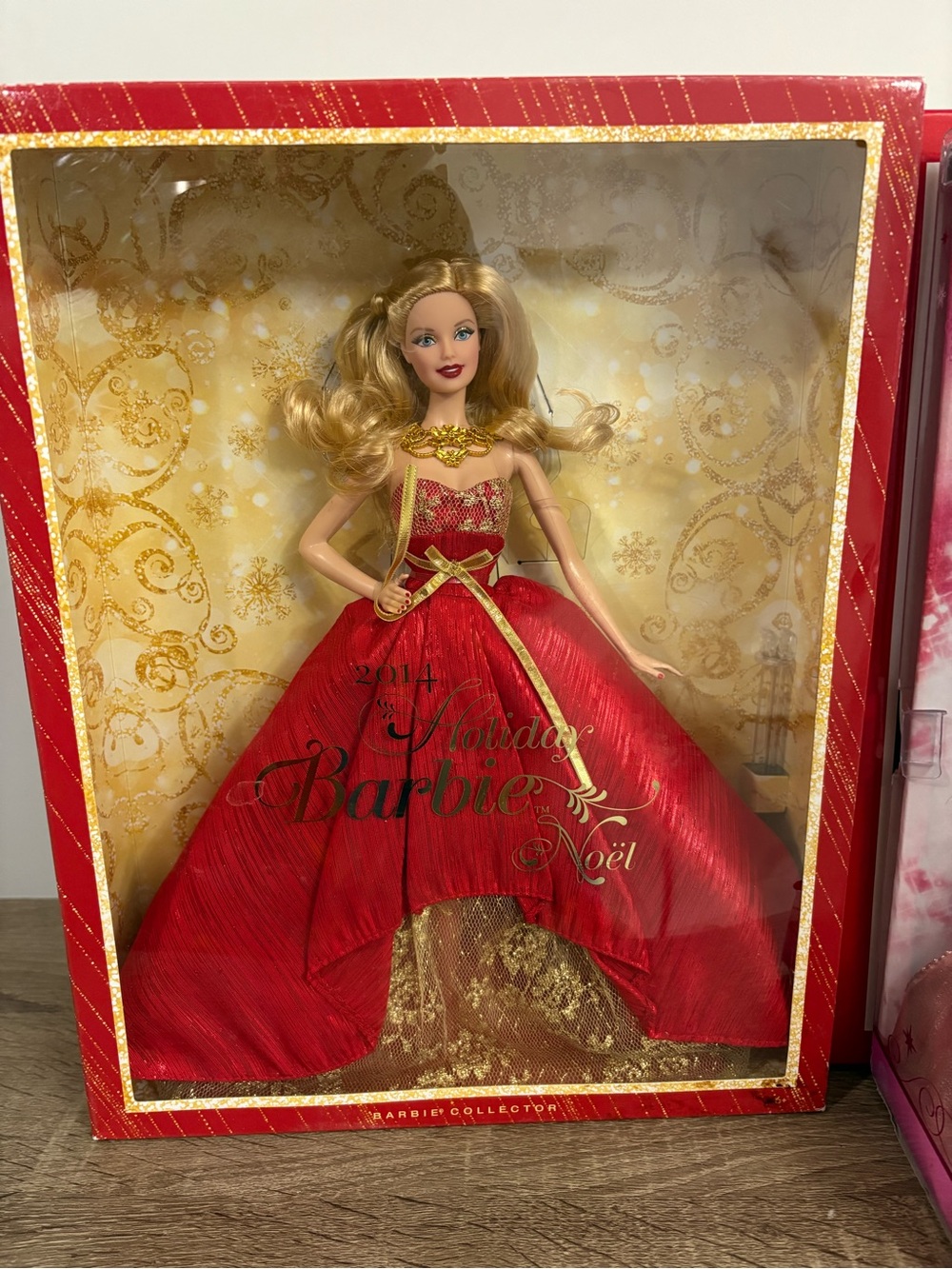 NIB. Barbie Red and Gold Holiday Party Doll